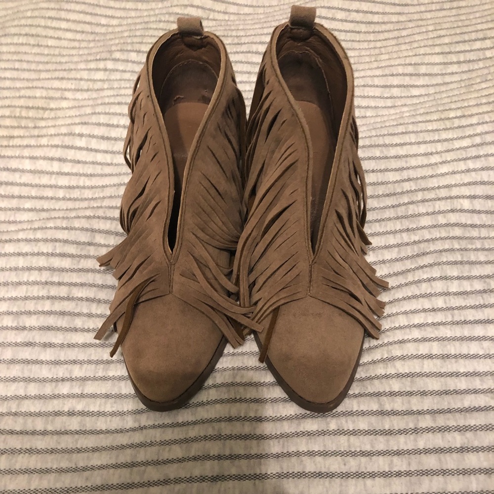 Fringe booties